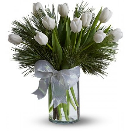 10 Stems of White Tulips